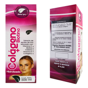 Colágeno Hidrolizado + Biotina 500 ml – Natur´Pro