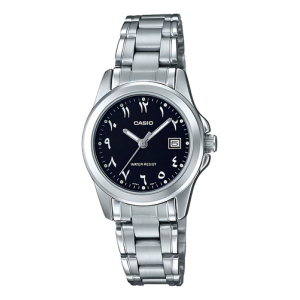 Reloj Casio Ltp-1215a-1b3 Para Dama Plateado N. Arabes