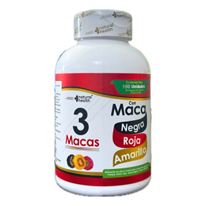 Triple Maca Negra Roja Y Amarilla X100 Pastillas Natural