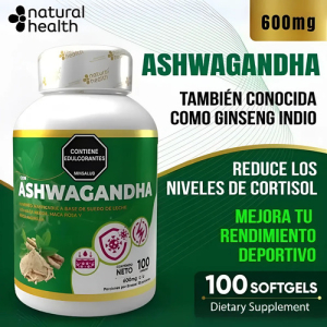 Ashwagandha Con Maca Negra Roja Y Amarilla X100 Sabor Neutro Natural