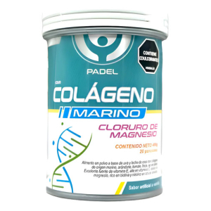 Colágeno Marino Padel Cloruro Magnesio 450g Sabor Vainilla