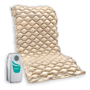 Colchon Inflable Antiescaras Con Bomba De Inflado Alternante Colchoneta Ortopedia Femmto Beige