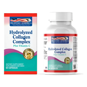 Colageno Hidrolizado Healthy America 1500mg + Vitamina C X 60 Cap Sin Sabor