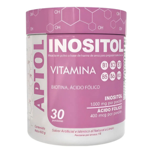 Inositol Myo En Polvo 450gr Regulador Hormonal Fem Sop Insomio Serotonina Sistema Nervioso Concentracion Memoria Limón